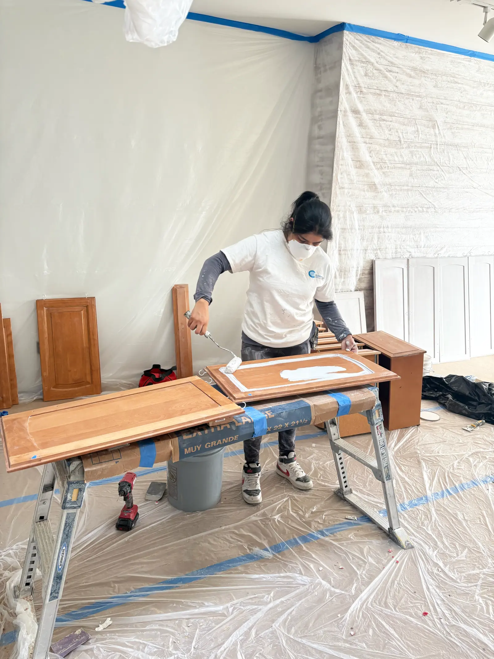 Featured kitchen cabinet refinishing transformation in Springfield IL