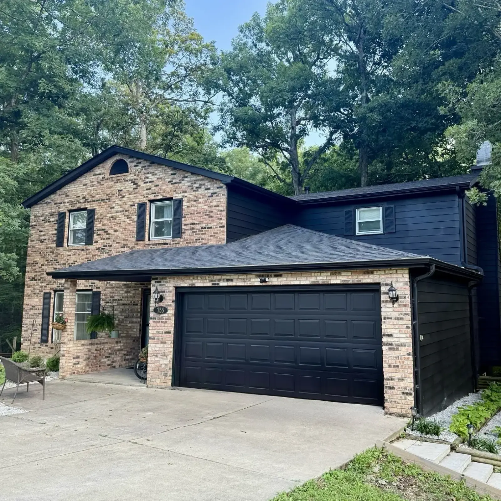 Exterior painting transformation on Springfield Illinois home