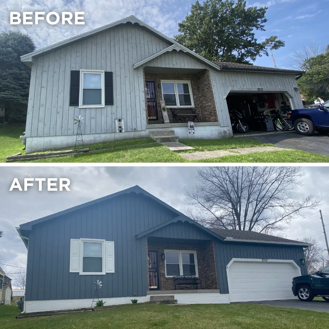 Completed exterior painting project in Sangamon County IL
